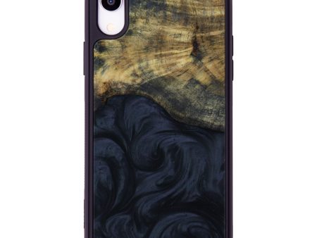 iPhone Xr Wood+Resin Phone Case - Aliya (Pure Black, 611303) Hot on Sale