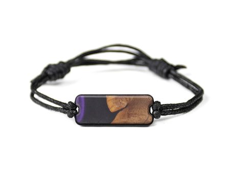 Classic Wood+Resin Bracelet - Jamya (Pure Black, 613829) Online Sale