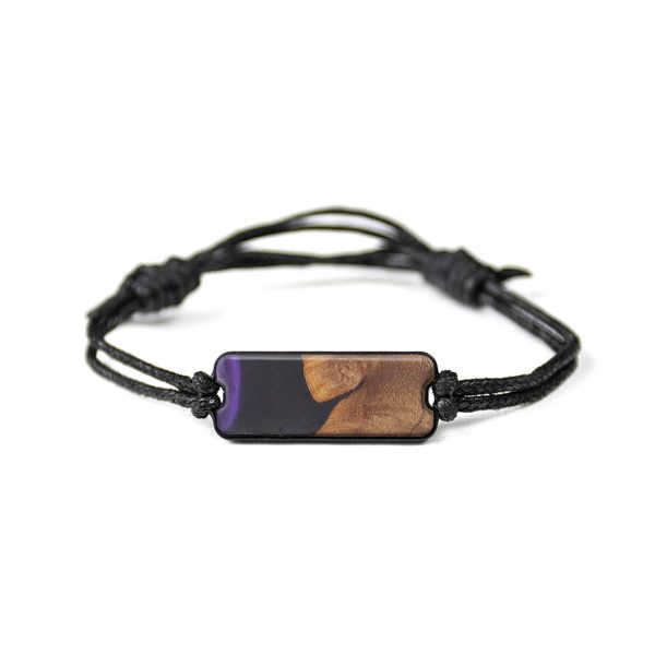 Classic Wood+Resin Bracelet - Jamya (Pure Black, 613829) Online Sale