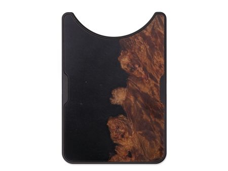 Alloy Wood+Resin Wallet - Yael (Pure Black, 613332) For Sale