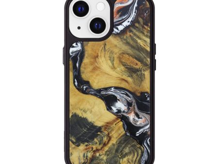 iPhone 13 Wood+Resin Phone Case - Adriel (Black & White, 612046) Fashion