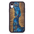 iPhone Xr Wood+Resin Phone Case - Angeles (Teal & Gold, 612431) Sale