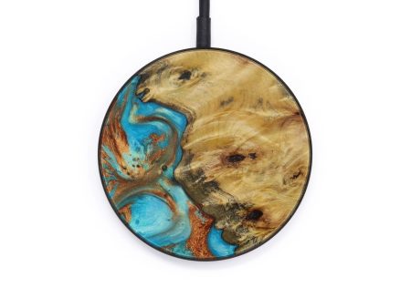 Circle Wood+Resin Wireless Charger - Nichole (Artist Pick, 612558) For Sale