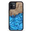 iPhone 12 Wood+Resin Phone Case - Aaliyah (Blue, 616050) Online Hot Sale