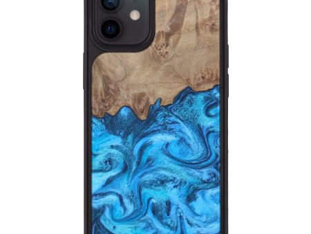 iPhone 12 Wood+Resin Phone Case - Aaliyah (Blue, 616050) Online Hot Sale