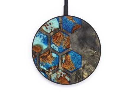 Circle Wood+Resin Wireless Charger - Kiya (Pattern, 610457) Online Sale