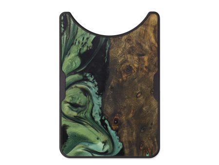 Alloy Wood+Resin Wallet - Anson (Dark Green, 613344) For Discount