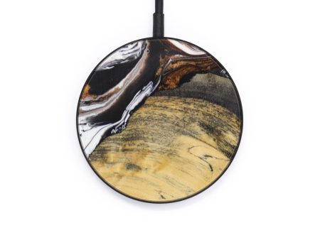 Circle Wood+Resin Wireless Charger - Calliope (Black & White, 614748) Online now