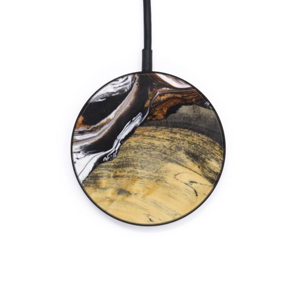 Circle Wood+Resin Wireless Charger - Calliope (Black & White, 614748) Online now