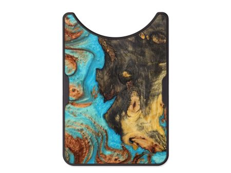 Alloy Wood+Resin Wallet - Samiyah (Teal & Gold, 610250) For Cheap