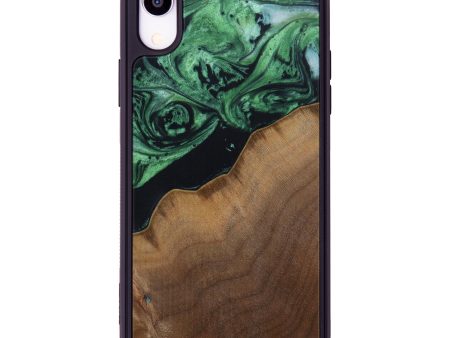 iPhone Xr Wood+Resin Phone Case - Irvin (Dark Green, 614155) Online now