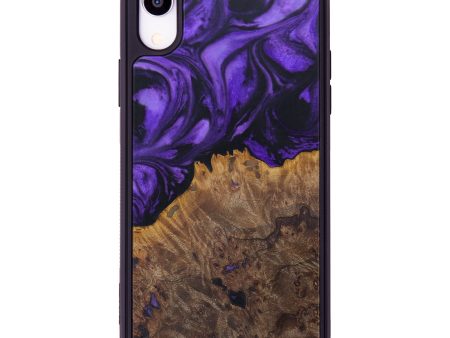 iPhone Xr Wood+Resin Phone Case - Damion (Purple, 611961) Online Sale