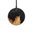 Circle Wood+Resin Wireless Charger - Beth (Pure Black, 610451) on Sale