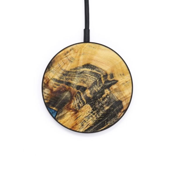 Circle Wood+Resin Wireless Charger - Kaitlyn (Maple Burl, 610168) Discount