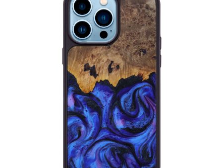 iPhone 14 Pro Max Wood+Resin Phone Case - Aisha (Purple, 614009) Hot on Sale