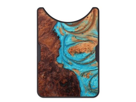 Alloy Wood+Resin Wallet - Kensley (Teal & Gold, 610251) Online Sale