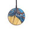 Circle Wood+Resin Wireless Charger - Brayan (Teal & Gold, 610145) Online Sale