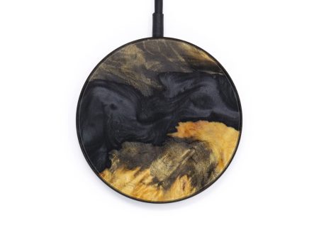 Circle Wood+Resin Wireless Charger - Richie (Pure Black, 610211) Online now