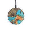 Circle Wood+Resin Wireless Charger - Collins (Teal & Gold, 610172) Hot on Sale