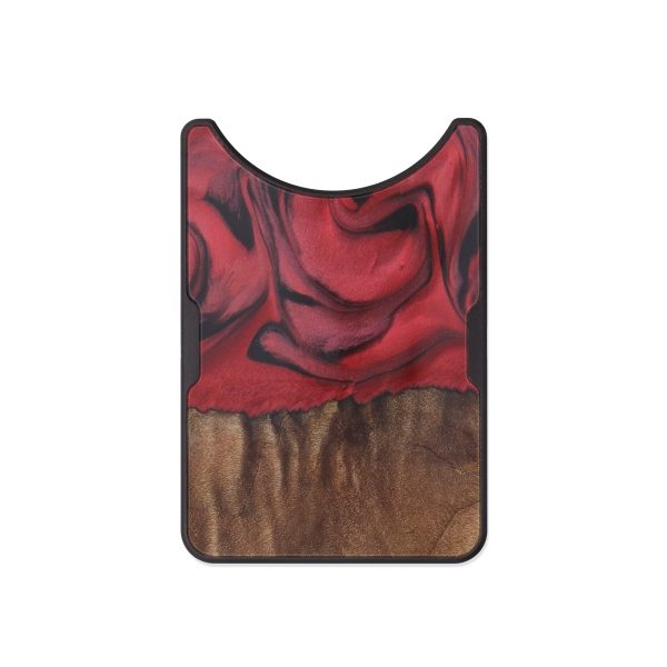 Alloy Wood+Resin Wallet - Addie (Dark Red, 613326) Supply