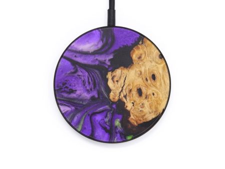 Circle Wood+Resin Wireless Charger - Geoffrey (Artist Pick, 611867) For Discount