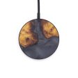 Circle Wood+Resin Wireless Charger - Ambrose (Pure Black, 611812) For Sale