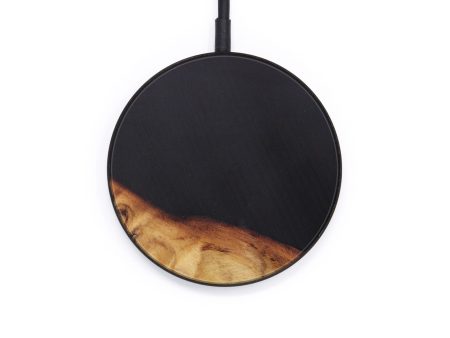 Circle Wood+Resin Wireless Charger - Zaniyah (Pure Black, 613059) Fashion