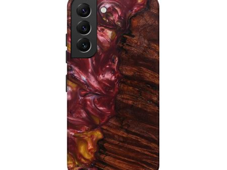 Galaxy S22 Wood+Resin Live Edge Phone Case - Dean (Dark Red, 610779) Fashion