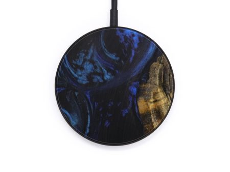 Circle Wood+Resin Wireless Charger - Taina (Dark Blue, 610452) For Discount