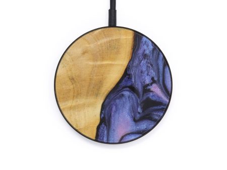 Circle Wood+Resin Wireless Charger - Harriet (Purple, 612517) Hot on Sale