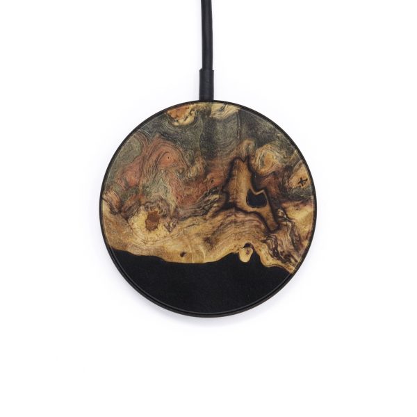 Circle Wood+Resin Wireless Charger - Alyse (Pure Black, 612493) Hot on Sale