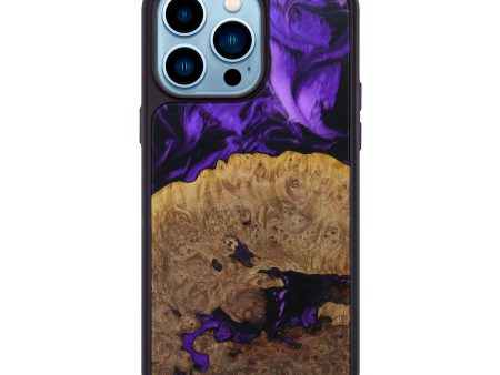 iPhone 14 Pro Max Wood+Resin Phone Case - Ahmed (Purple, 613568) Online Sale