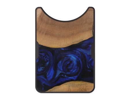 Alloy Wood+Resin Wallet - Albina (Dark Blue, 612571) on Sale