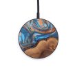 Circle Wood+Resin Wireless Charger - Ayah (Teal & Gold, 610143) Discount