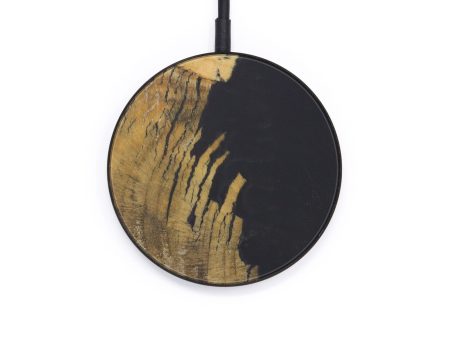 Circle Wood+Resin Wireless Charger - Thaddeus (Pure Black, 612481) For Cheap