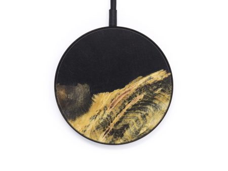 Circle Wood+Resin Wireless Charger - Makiyah (Pure Black, 610166) Hot on Sale