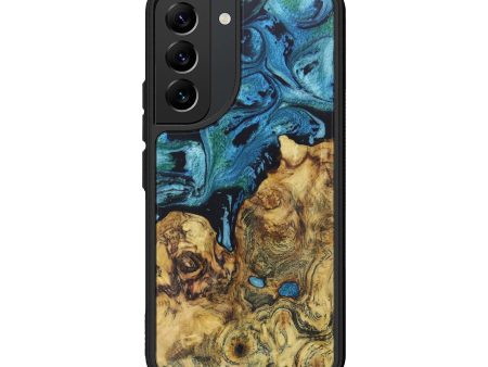 Galaxy S22 Wood+Resin Phone Case - Allene (Blue, 616059) Sale