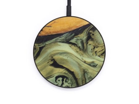 Circle Wood+Resin Wireless Charger - Cathryn (Dark Green, 610201) For Discount