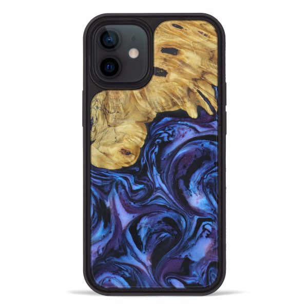 iPhone 12 Wood+Resin Phone Case - Leeann (Purple, 611390) Online Sale