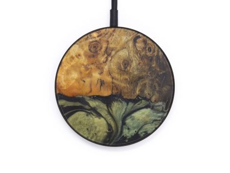 Circle Wood+Resin Wireless Charger - Gracyn (Dark Green, 611740) Discount