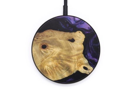 Circle Wood+Resin Wireless Charger - Markus (Purple, 616368) Discount