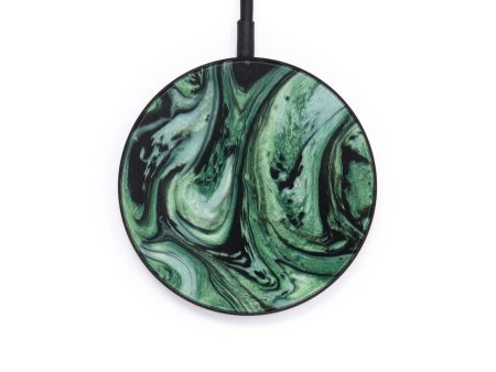 Circle ResinArt Wireless Charger - Marylou (Dark Green, 614607) on Sale