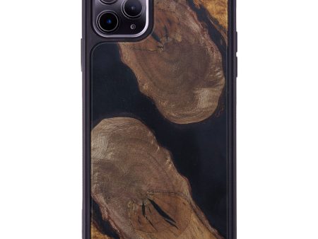 iPhone 11 Pro Max Wood+Resin Phone Case - Anton (Pure Black, 612713) Cheap