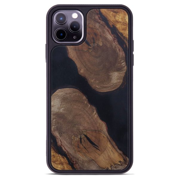 iPhone 11 Pro Max Wood+Resin Phone Case - Anton (Pure Black, 612713) Cheap