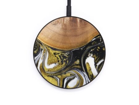 Circle Wood+Resin Wireless Charger - Daphne (Black & White, 611782) Online now