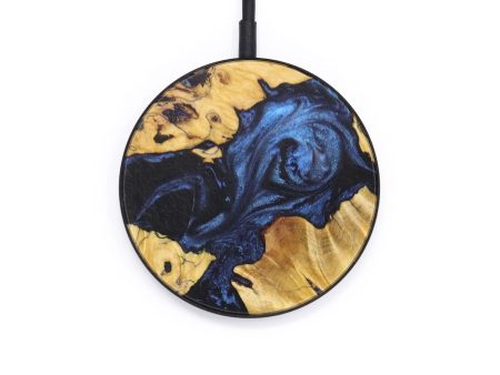 Circle Wood+Resin Wireless Charger - Garret (Blue, 616374) Sale