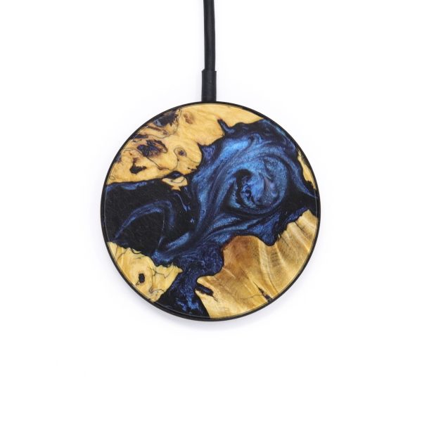 Circle Wood+Resin Wireless Charger - Garret (Blue, 616374) Sale