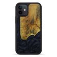 iPhone 12 Wood+Resin Phone Case - Bria (Pure Black, 611302) Online Sale