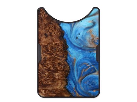 Alloy Wood+Resin Wallet - Westley (Teal & Gold, 610258) Fashion