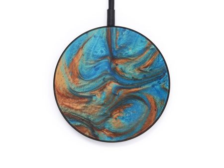 Circle ResinArt Wireless Charger - Connie (Teal & Gold, 613325) Online Hot Sale